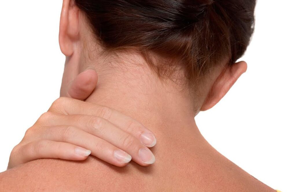 Pain in the neck with osteochondrosis